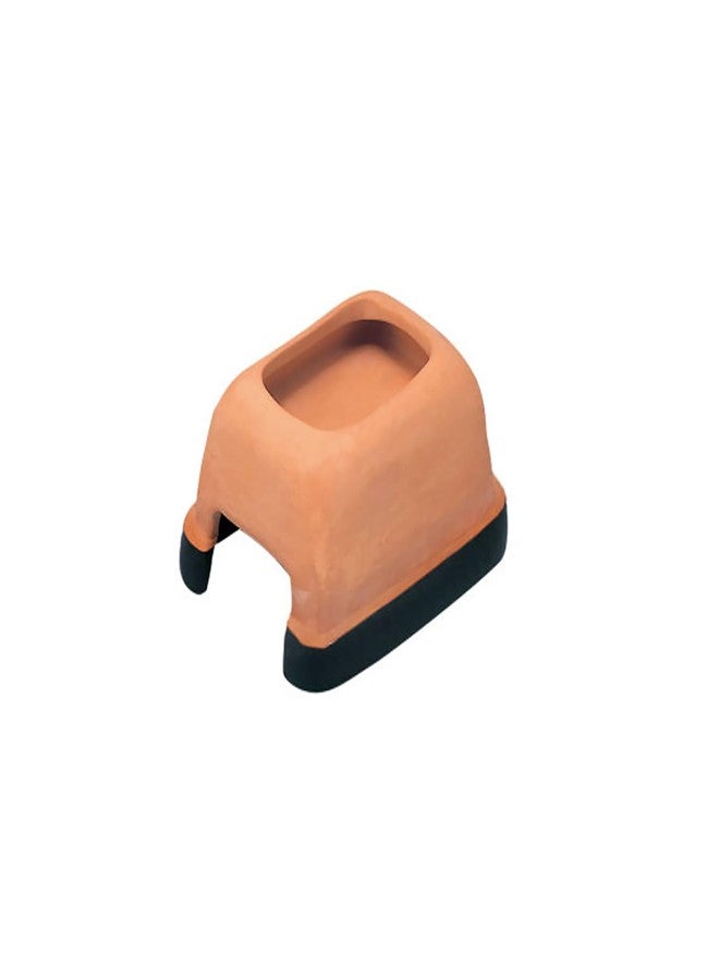 OMEM Premium Reptile Humidification Cave with Basin for Leopard Geckos Professional Clay Pottery Hideaway(Small) - Image 1
